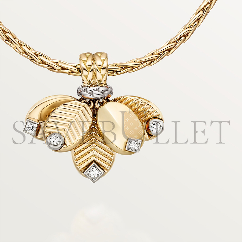 Ca*t*er grain yellow gold de cafÉ necklace b7224964